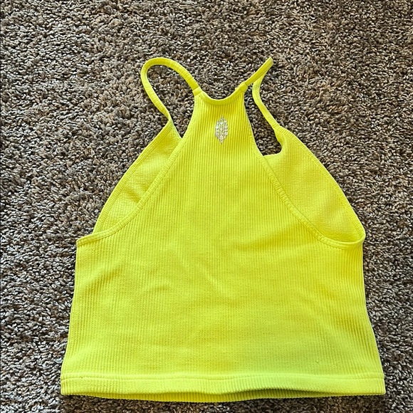 FP Movement Yellow Ribbed Tank Top XS/S - Picture 3 of 4